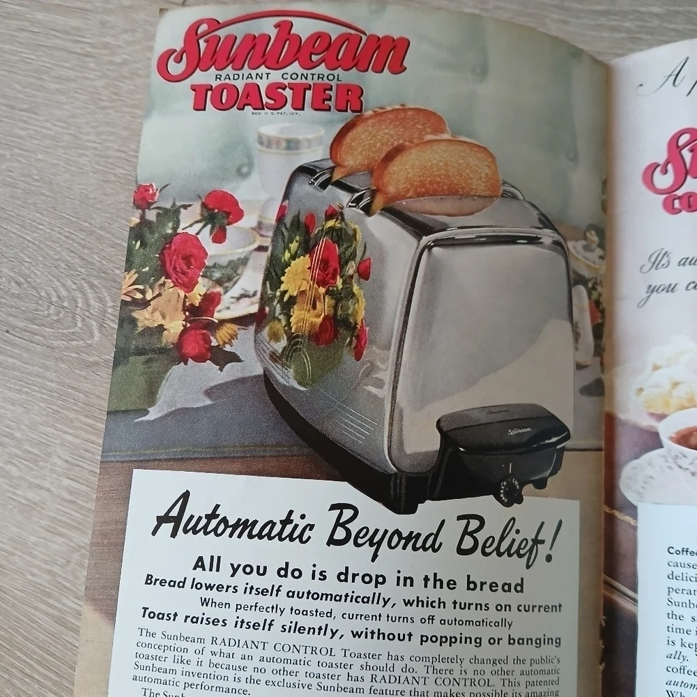 Vintage Sunbeam Automatic Mixmaster, 1948 Edition in Classic White Booklet